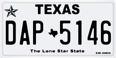 TX license plate DAP5146