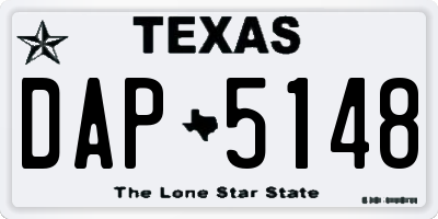TX license plate DAP5148