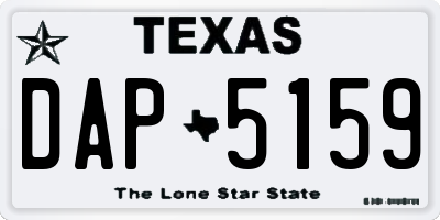 TX license plate DAP5159