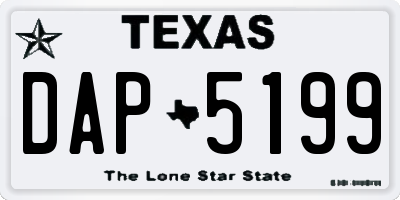TX license plate DAP5199