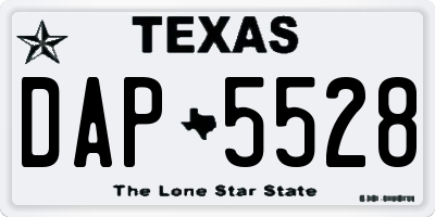 TX license plate DAP5528