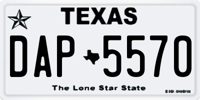 TX license plate DAP5570