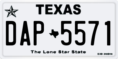 TX license plate DAP5571