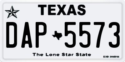 TX license plate DAP5573