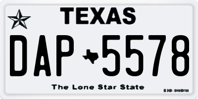 TX license plate DAP5578