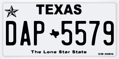 TX license plate DAP5579