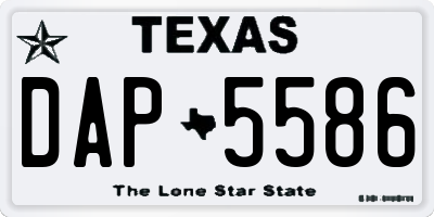 TX license plate DAP5586