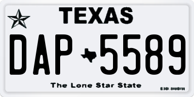 TX license plate DAP5589