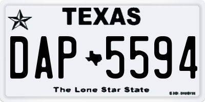 TX license plate DAP5594