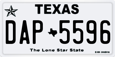 TX license plate DAP5596