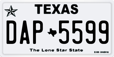 TX license plate DAP5599