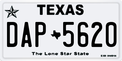 TX license plate DAP5620