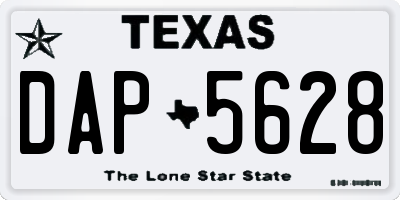 TX license plate DAP5628