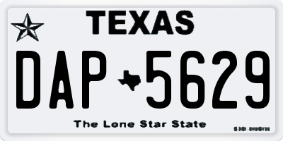 TX license plate DAP5629