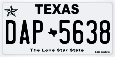 TX license plate DAP5638