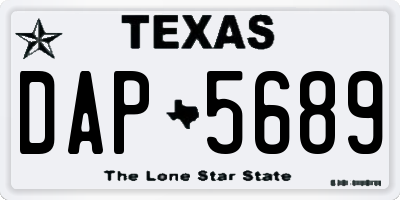 TX license plate DAP5689