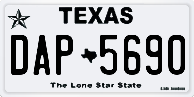 TX license plate DAP5690