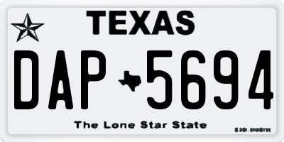 TX license plate DAP5694
