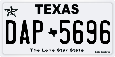 TX license plate DAP5696