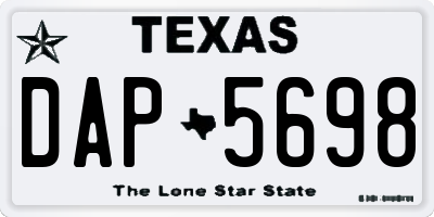TX license plate DAP5698
