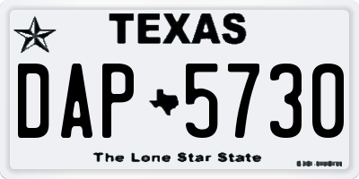 TX license plate DAP5730