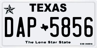 TX license plate DAP5856