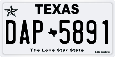 TX license plate DAP5891