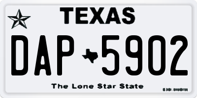 TX license plate DAP5902