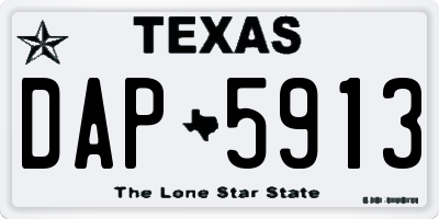 TX license plate DAP5913