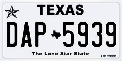 TX license plate DAP5939