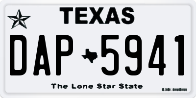 TX license plate DAP5941