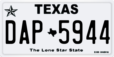 TX license plate DAP5944
