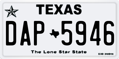 TX license plate DAP5946