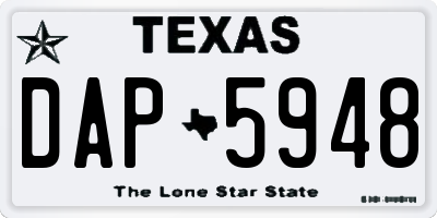 TX license plate DAP5948