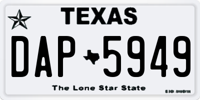 TX license plate DAP5949