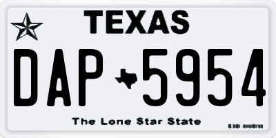 TX license plate DAP5954