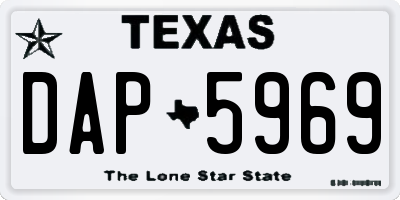 TX license plate DAP5969
