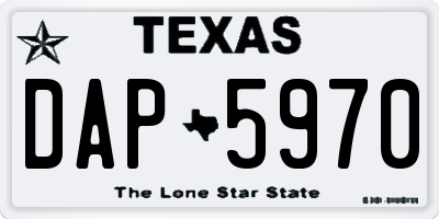 TX license plate DAP5970