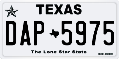 TX license plate DAP5975