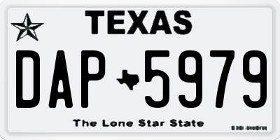TX license plate DAP5979