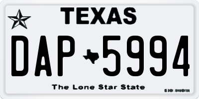 TX license plate DAP5994