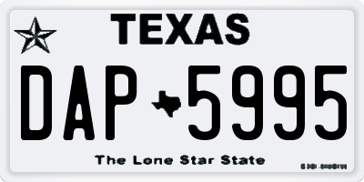 TX license plate DAP5995