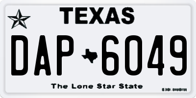 TX license plate DAP6049