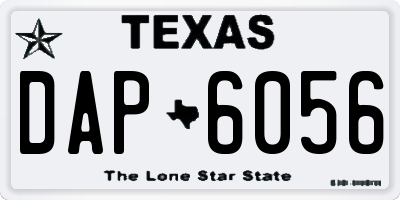 TX license plate DAP6056