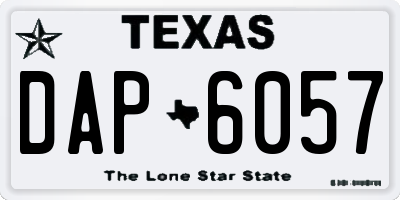 TX license plate DAP6057