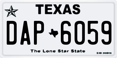 TX license plate DAP6059