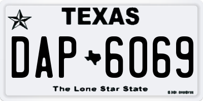 TX license plate DAP6069