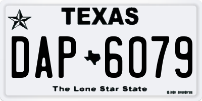 TX license plate DAP6079