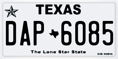 TX license plate DAP6085