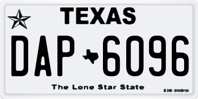 TX license plate DAP6096